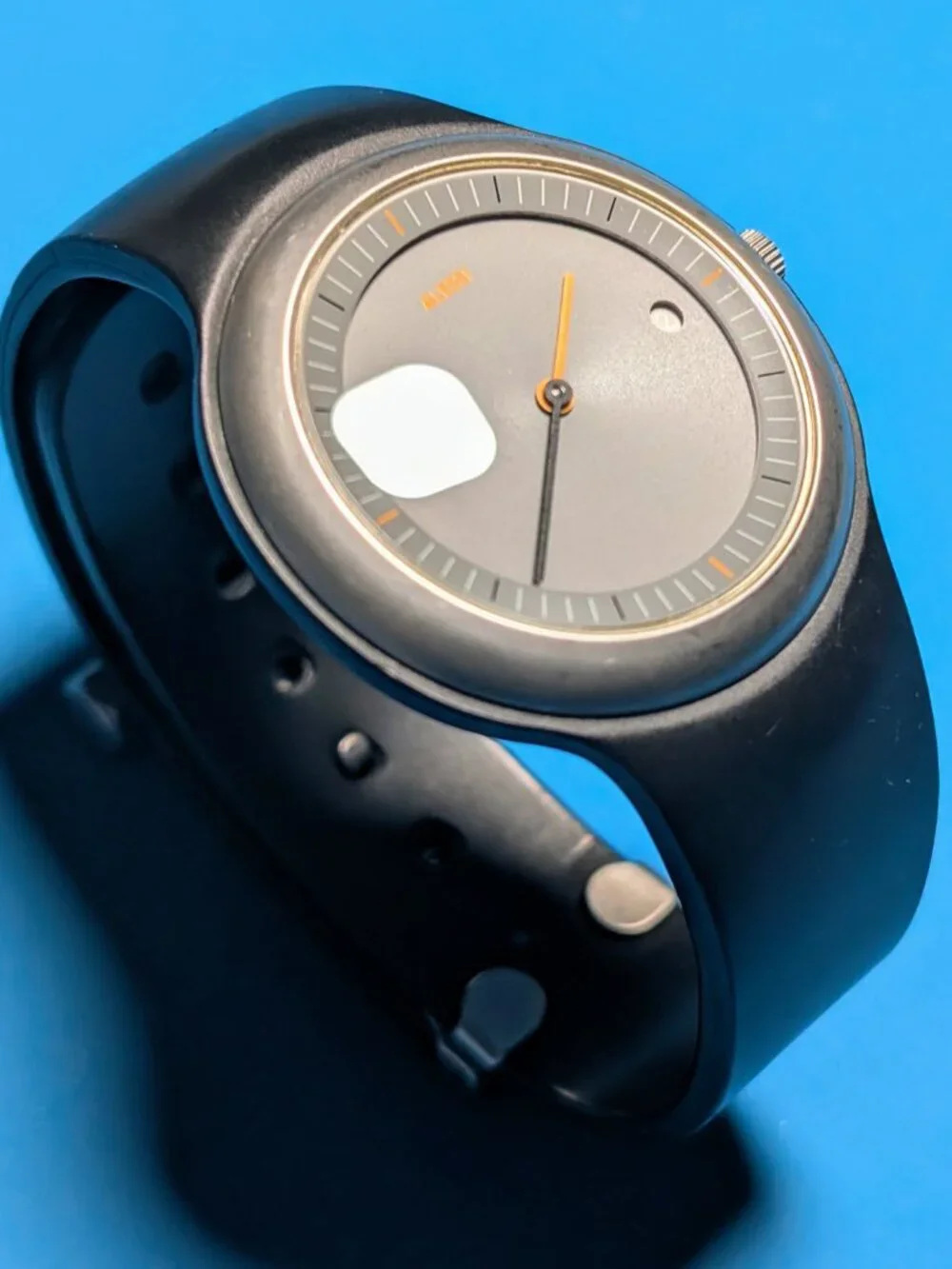 2004 Alessi Tondo AL7002 Watch by Alberto Meda 38mm by Seiko Black/Grey/Orange